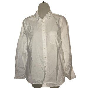 J Crew Classic White Women's Button-Up Shirt